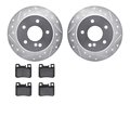 Dynamic Friction Co 7302-63058, Rotors-Drilled and Slotted-Silver with 3000 Series Ceramic Brake Pads, Zinc Coated 7302-63058